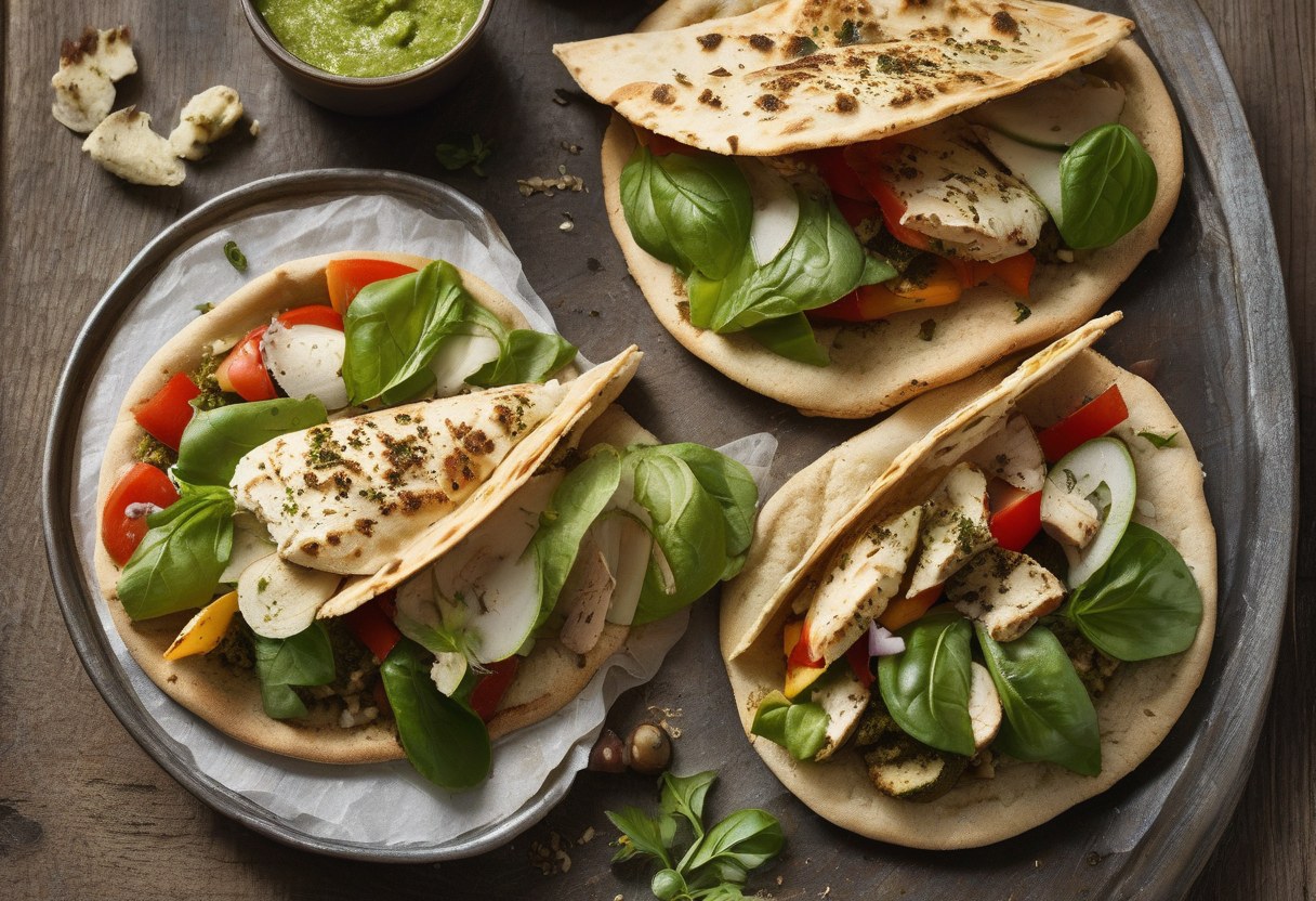 Meal Prep Pesto Chicken Veggie Pitas Greek Chicken Pic