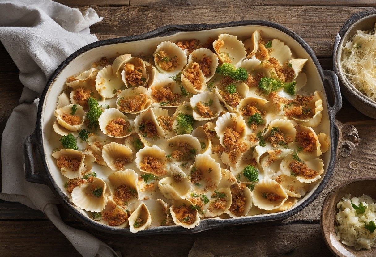 Quick  Creamy Cheese Sauce Broccoli Shells