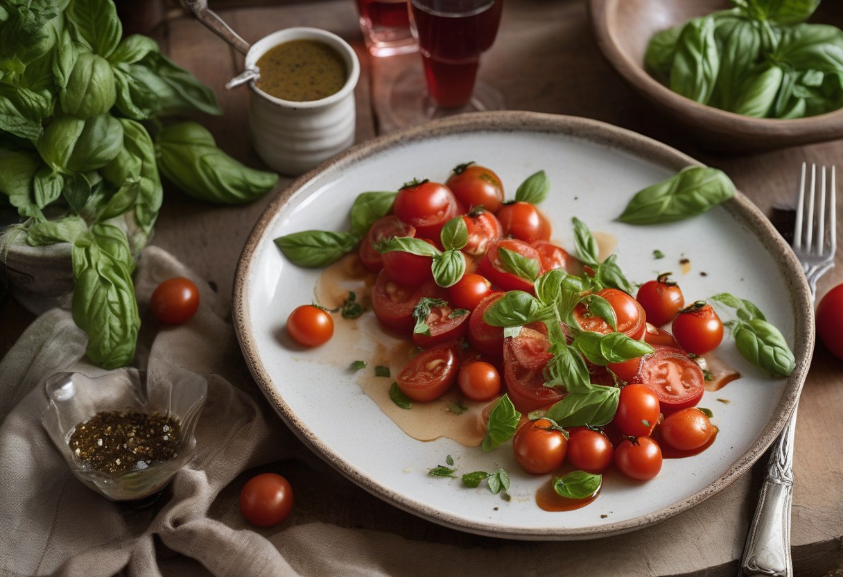 Quick Flavorful Tomato Basil Vinaigrettes