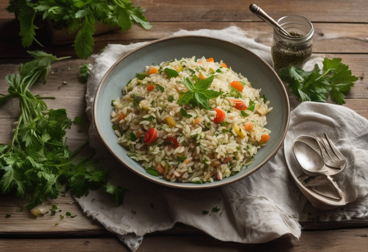 Quick Herbed Orzo Pasta Salad with Feta