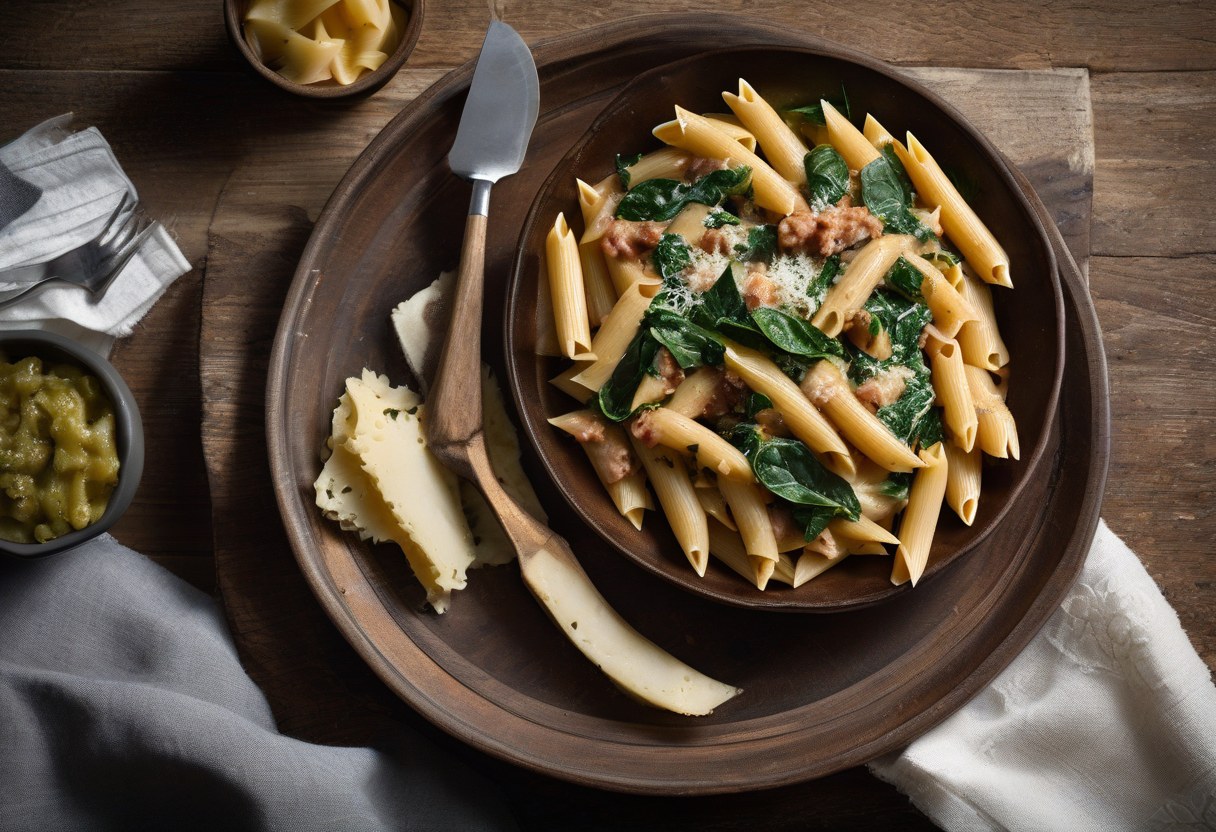 Quick Penne Pasta Feast Sausage  Greens Guide