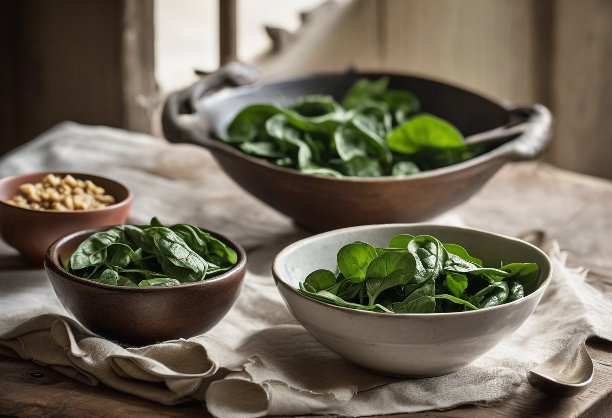 Quick Tasty Wilted Spinach Salad Bowls