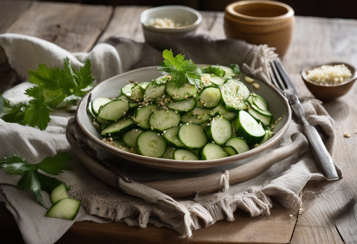 Slow Cooker Korean Beef Wraps Cucumber Salad