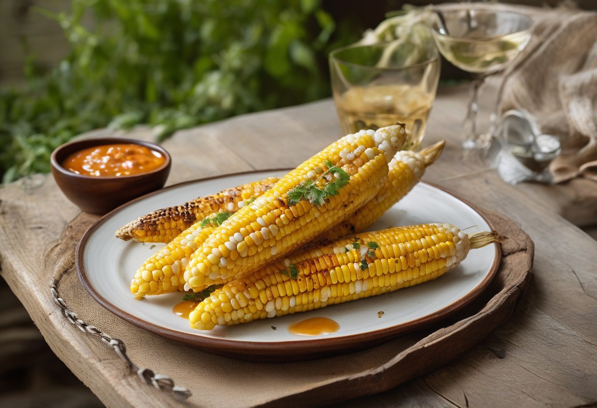 Sweet  Spicy Oven Roasted Corn Recipes