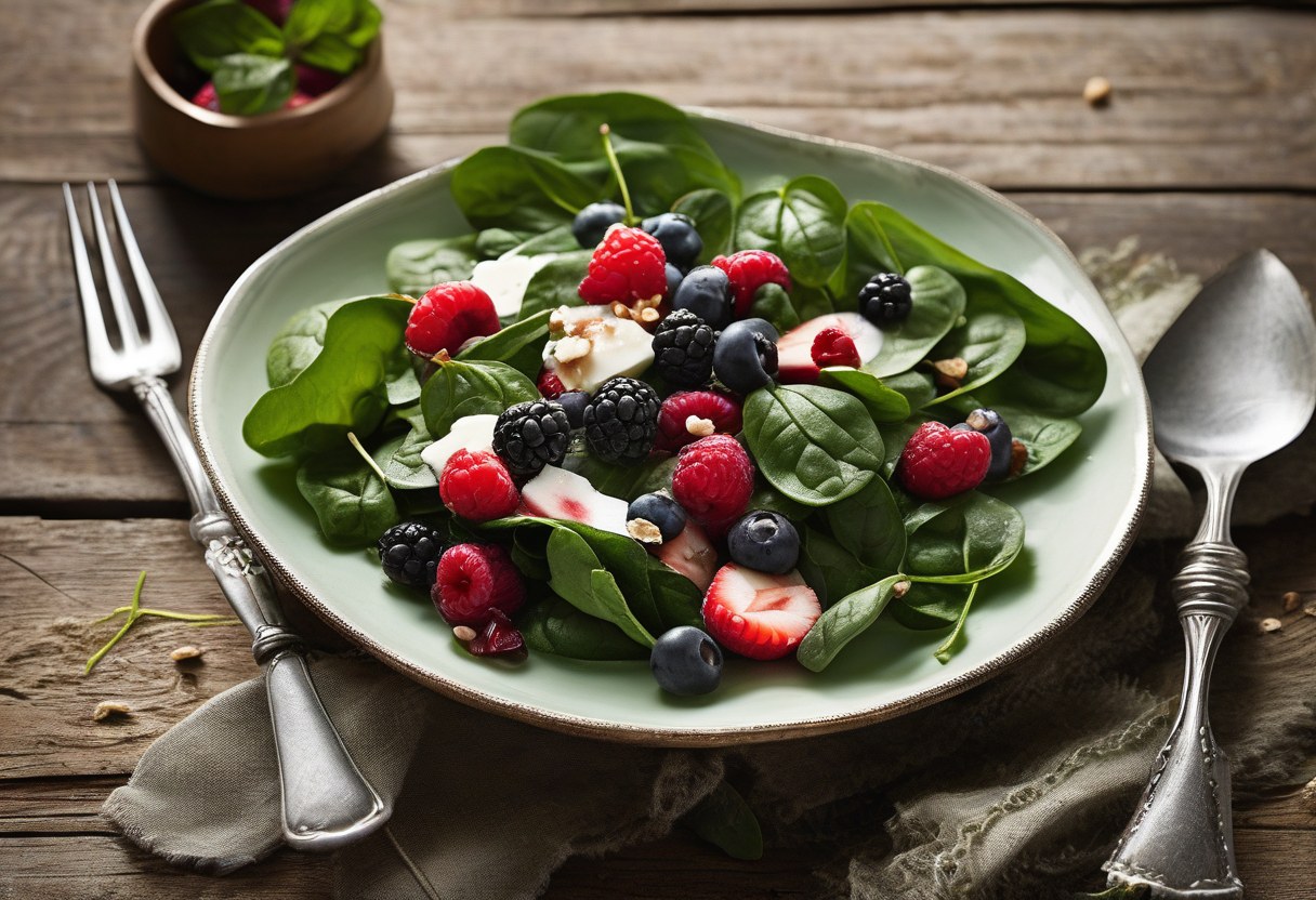 Wilted Spinach Salad V1 Seven Seasonal Variations